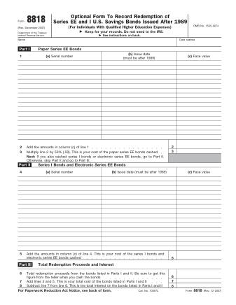 IRS Form 8818