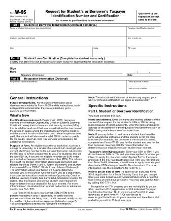 IRS Form W9S