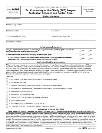 IRS Form 14204