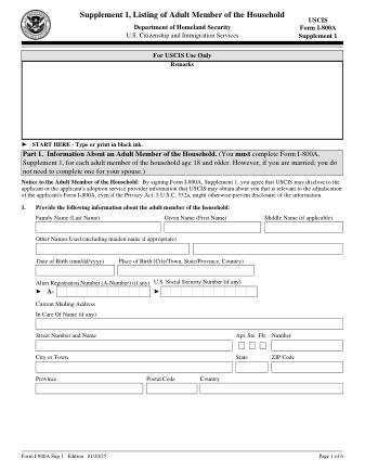 USCIS Form I-800ASUP1