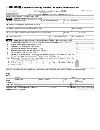 IRS Form 706GSD