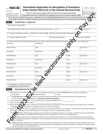 IRS Form 1023EZ
