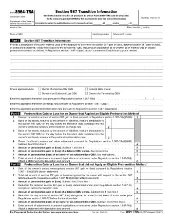 IRS Form 8964TRA