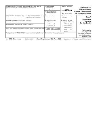 IRS Form 8288A