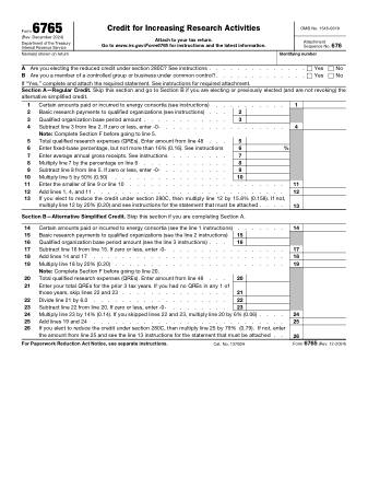 IRS Form 6765