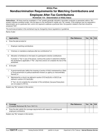 IRS Form 15417F