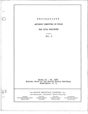 US Courts Form CV03 1946 MIN VOL3
