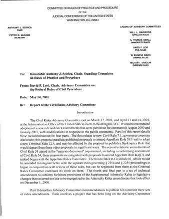 US Courts Form CV5 2001