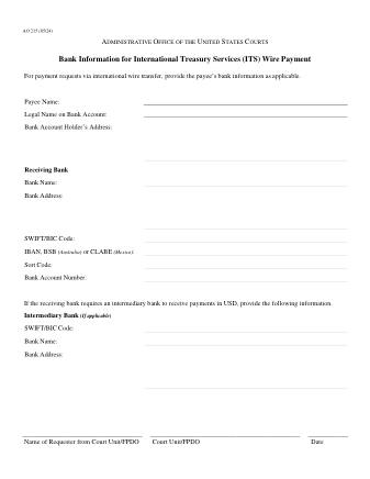 US Courts Form AO215