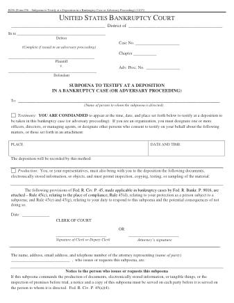 US Courts Form B 256