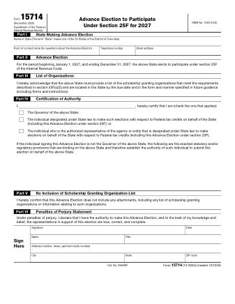 IRS Form 15714