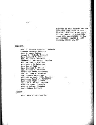 US Courts Form CR03 1974 MIN