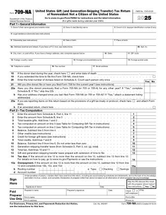 IRS Form 709NA