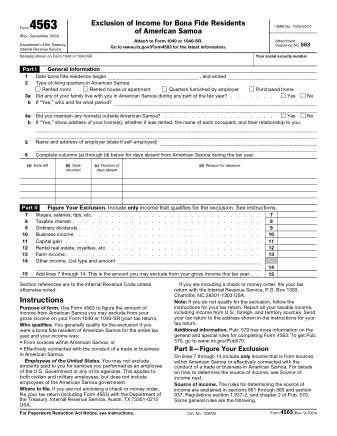 IRS Form 4563