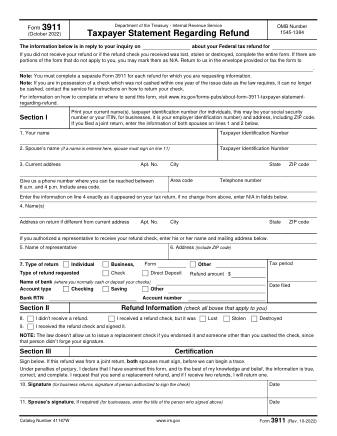 IRS Form 3911