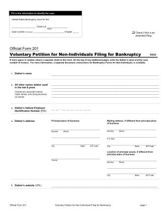 US Courts Form B 201 0422 CARESVERSION