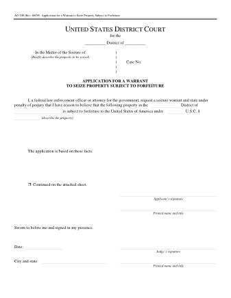 US Courts Form AO108