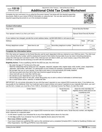 IRS Form 15110