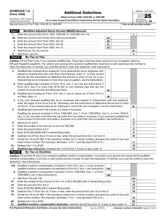 IRS Form 1040S1A