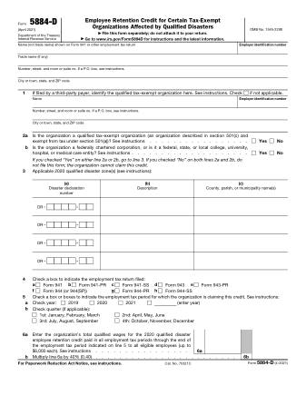 IRS Form 5884D