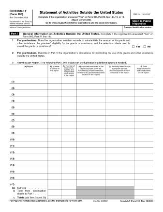 IRS Form 990SF