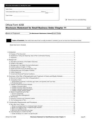 US Courts Form B 425B 1217 0