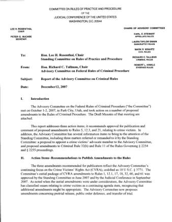 US Courts Form CR12 2007
