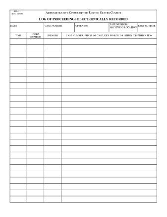 US Courts Form AO431
