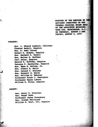 US Courts Form CR08 1973 MIN