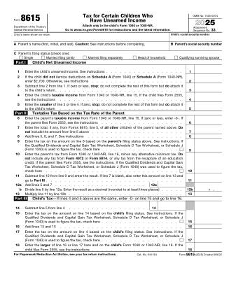 IRS Form 8615