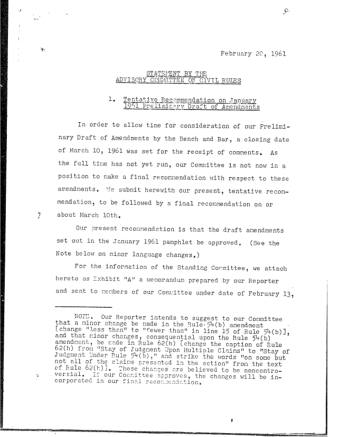 US Courts Form CV02 1961