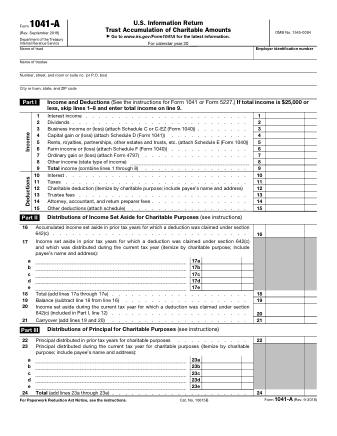 IRS Form 1041A
