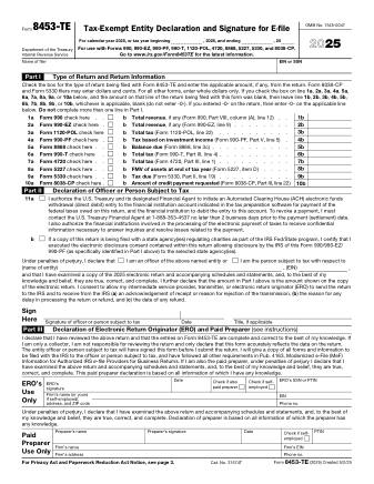 IRS Form 8453TE