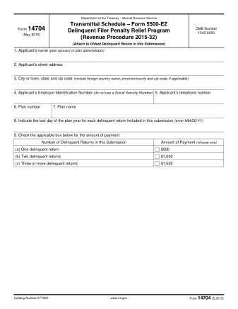 IRS Form 14704