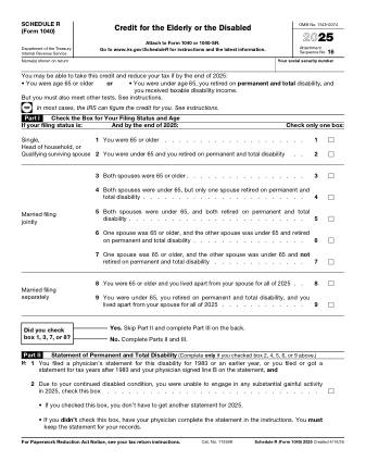 IRS Form 1040SR