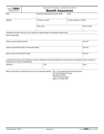 IRS Form 15091
