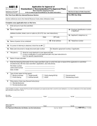 IRS Form 4461B