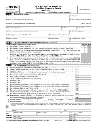 IRS Form 706QDT