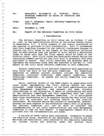US Courts Form CV12 1996