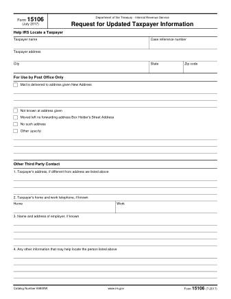 IRS Form 15106