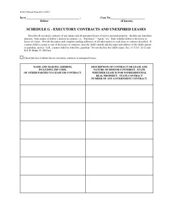 US Courts Form B 006G 1207F