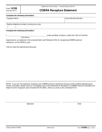 IRS Form 14199