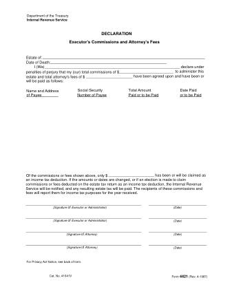 IRS Form 4421