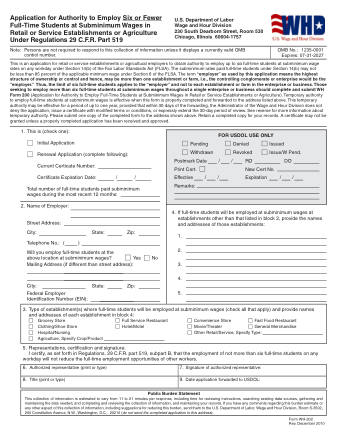 DOL Form WH 202