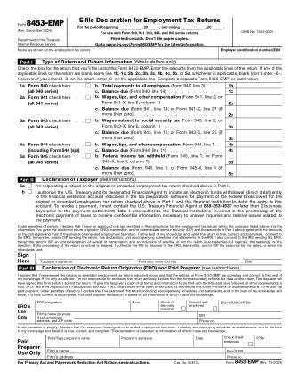 IRS Form 8453EMP