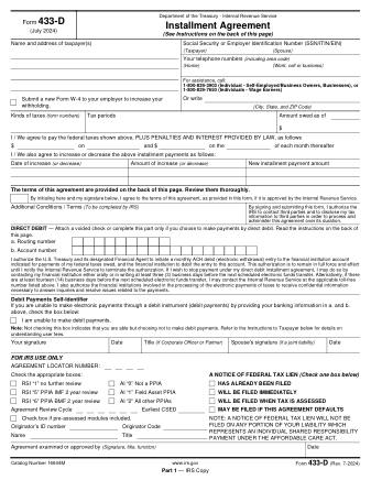 IRS Form 433D