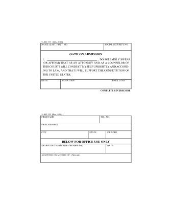 US Courts Form AO153 0