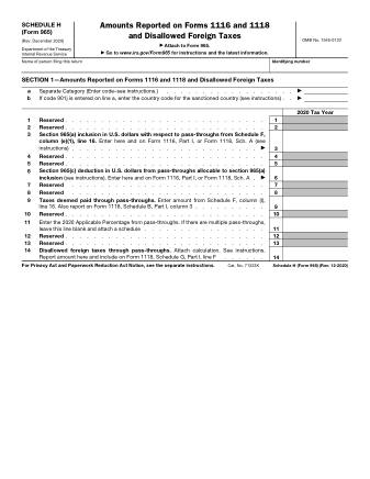 IRS Form 965SH