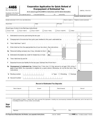 IRS Form 4466