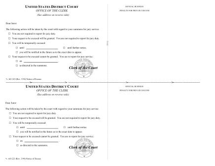 US Courts Form AO223